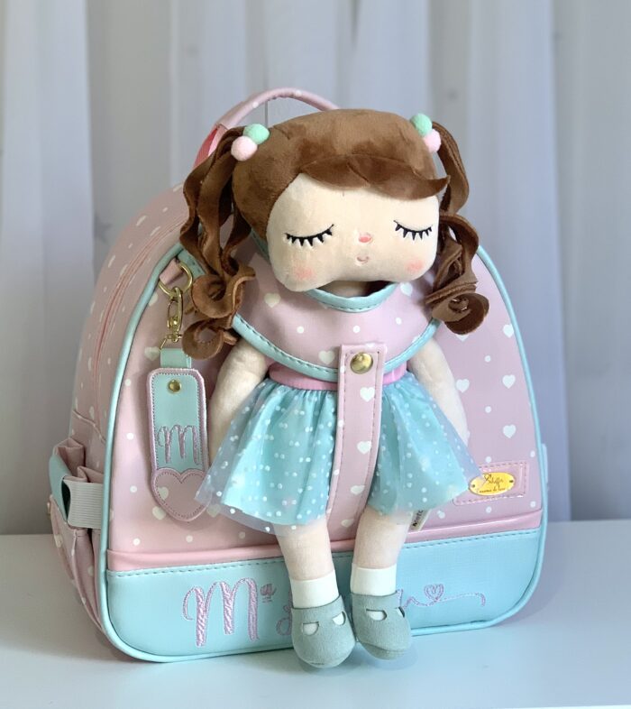 Mochila média canguru com boneca
